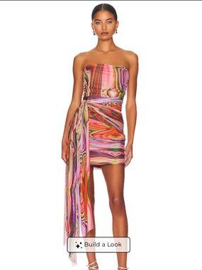 helena strapless midi dress in pink Lulus Women's Elena Strapless Organza Dress - Pink